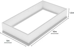 Polystyreen Zwembad Blokkenset - 10,00 X 5,00 X 1,50 M -Watersporten Verkoop 1000x500 zij size