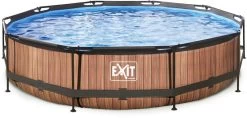 EXIT TOYS EXIT Wood Zwembad - 360 X 76 Cm - Met Filterpomp