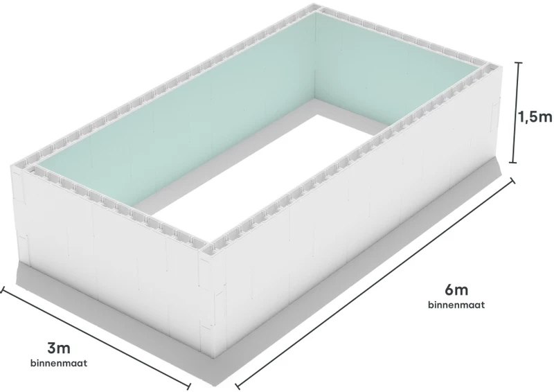 Polystyreen Zwembad Blokkenset High Density - 6,00 X 3,00 X 1,50 M 6 Polystyreen Zwembad Blokkenset High Density - 6,00 X 3,00 X 1,50 M - Afbeelding 4