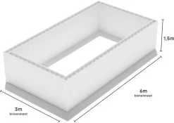Polystyreen Zwembad Blokkenset - 6,00 X 3,00 X 1,50 M -Watersporten Verkoop 600x300 zij size