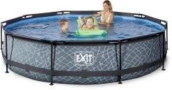 EXIT TOYS EXIT Stone Zwembad - 360 X 76 Cm - Met Filterpomp -Watersporten Verkoop 626 1200 exit 30 12 12 00 int 3