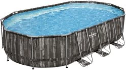 Bestway Power Steel Oval Zwembad - 610 X 366 X 122 Cm - Met Filterpomp En Accessoires -Watersporten Verkoop 668 1200 5611s 5611r 0055 pr web