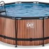 EXIT TOYS EXIT Wood Zwembad - 360 X 122 Cm - Met Zandfilterpomp En Trap -Watersporten Verkoop 697 1200 exit wood zwembad o360x122cm met zandfilterpomp bruin