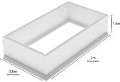 Polystyreen Zwembad Blokkenset - 7,00 X 3,50 X 1,50 M -Watersporten Verkoop 700x350 zij size