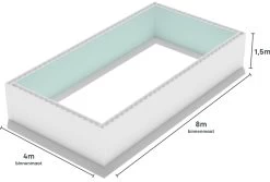 Polystyreen Zwembad Blokkenset High Density - 8,00 X 4,00 X 1,50 M -Watersporten Verkoop 800x400 zij ps80 size
