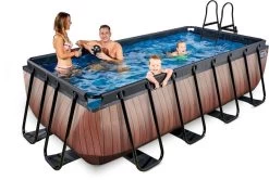 EXIT TOYS EXIT Wood Zwembad - 400 X 200 X 100 Cm - Met Zandfilterpomp En Trap -Watersporten Verkoop 807 1200 30.17.42.10 4
