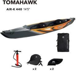 Aqua Marina Tomahawk Air-K 440 Opblaasbare Kajak - 2 Personen -Watersporten Verkoop 900 959 aquamarina kayak package tomahawk 4 1536x1536 1