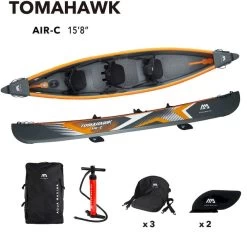 Aqua Marina Tomahawk Air-C 480 Opblaasbare Kano - 2-3 Personen -Watersporten Verkoop 900 959 aquamarina kayak package tomahawk 5 1536x1536 1