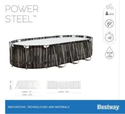 Bestway Power Steel Oval Zwembad - 610 X 366 X 122 Cm - Met Filterpomp En Accessoires -Watersporten Verkoop 900 989 5611r 01 power steel