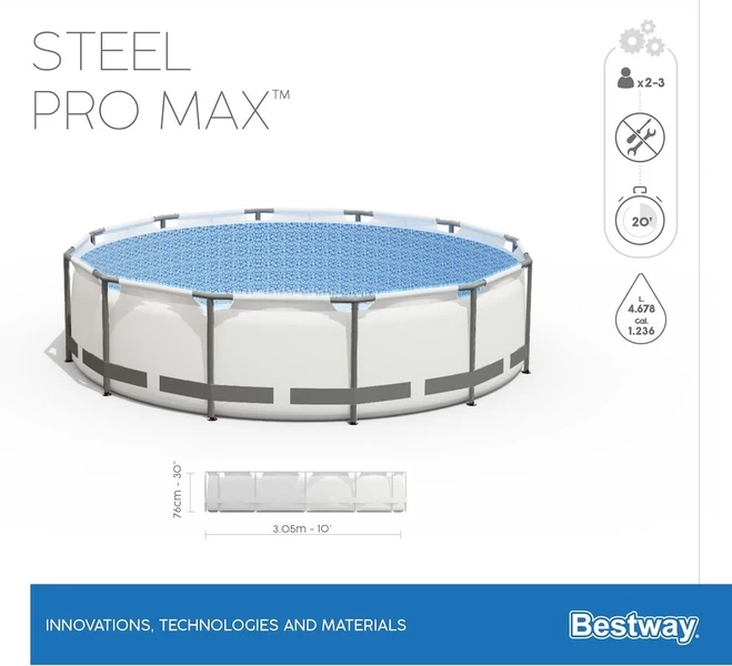 Bestway Steel Pro MAX Zwembad - 305 X 76 Cm - Afbeelding 4