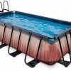 EXIT TOYS EXIT Wood Zwembad - 400 X 200 X 100 Cm - Met Zandfilterpomp En Trap -Watersporten Verkoop exit wood zwembad 400 x 200 x 100 cm met zandfilterpomp en trap
