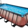 EXIT TOYS EXIT Wood Zwembad - 540 X 250 X 122 Cm - Met Zandfilterpomp En Trap -Watersporten Verkoop exit wood zwembad 540 x 250 x 122 cm
