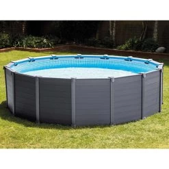 Intex Graphite Panel Pool - 478 X 124 Cm - Met Zandfilterpomp En Accessoires -Watersporten Verkoop graphite panel