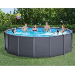 Intex Graphite Panel Pool - 478 X 124 Cm - Met Zandfilterpomp En Accessoires -Watersporten Verkoop graphite panel pool1