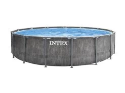 Intex Prism Frame Pool Greywood - 457 X 122 Cm – Met Filterpomp En Accessoires