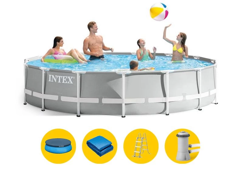 Intex Prism Frame Pool - 457 X 122 Cm - Met Filterpomp En Accessoires 3 Intex Prism Frame Pool - 457 X 122 Cm - Met Filterpomp En Accessoires